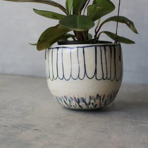 Hanging Ceramic Planters Blue Daisy - Tribe Castlemaine