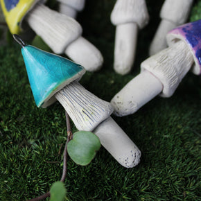 Hanging Ceramic Toadstool Ornaments - Tribe Castlemaine