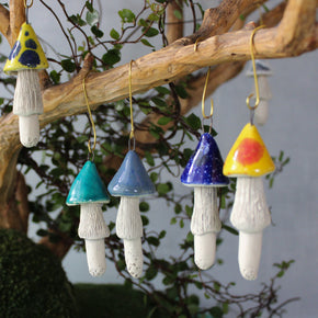 Hanging Ceramic Toadstool Ornaments - Tribe Castlemaine