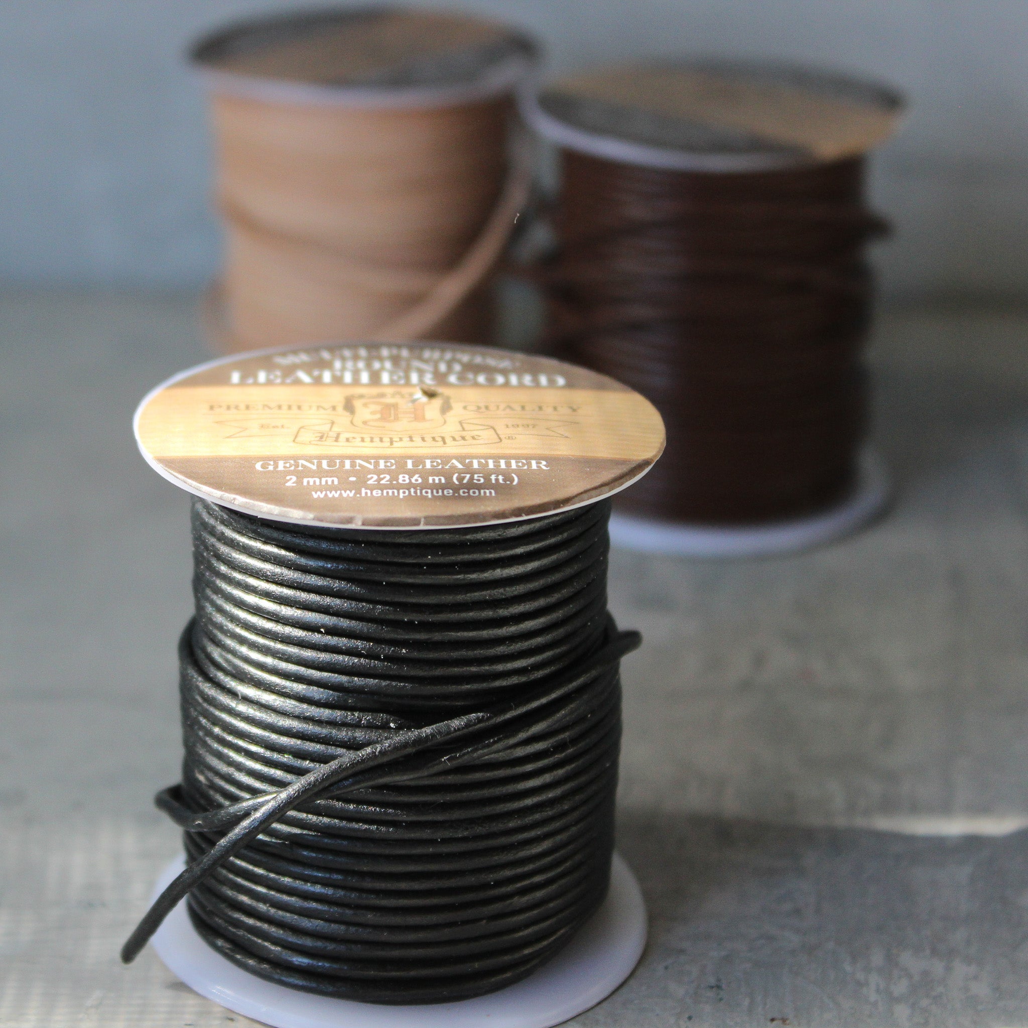 Hemptique Round Leather Cord - Tribe Castlemaine