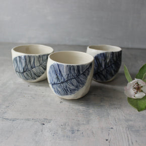 Indigo Feather Cups - Tribe Castlemaine
