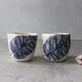 Indigo Feather Cups - Tribe Castlemaine