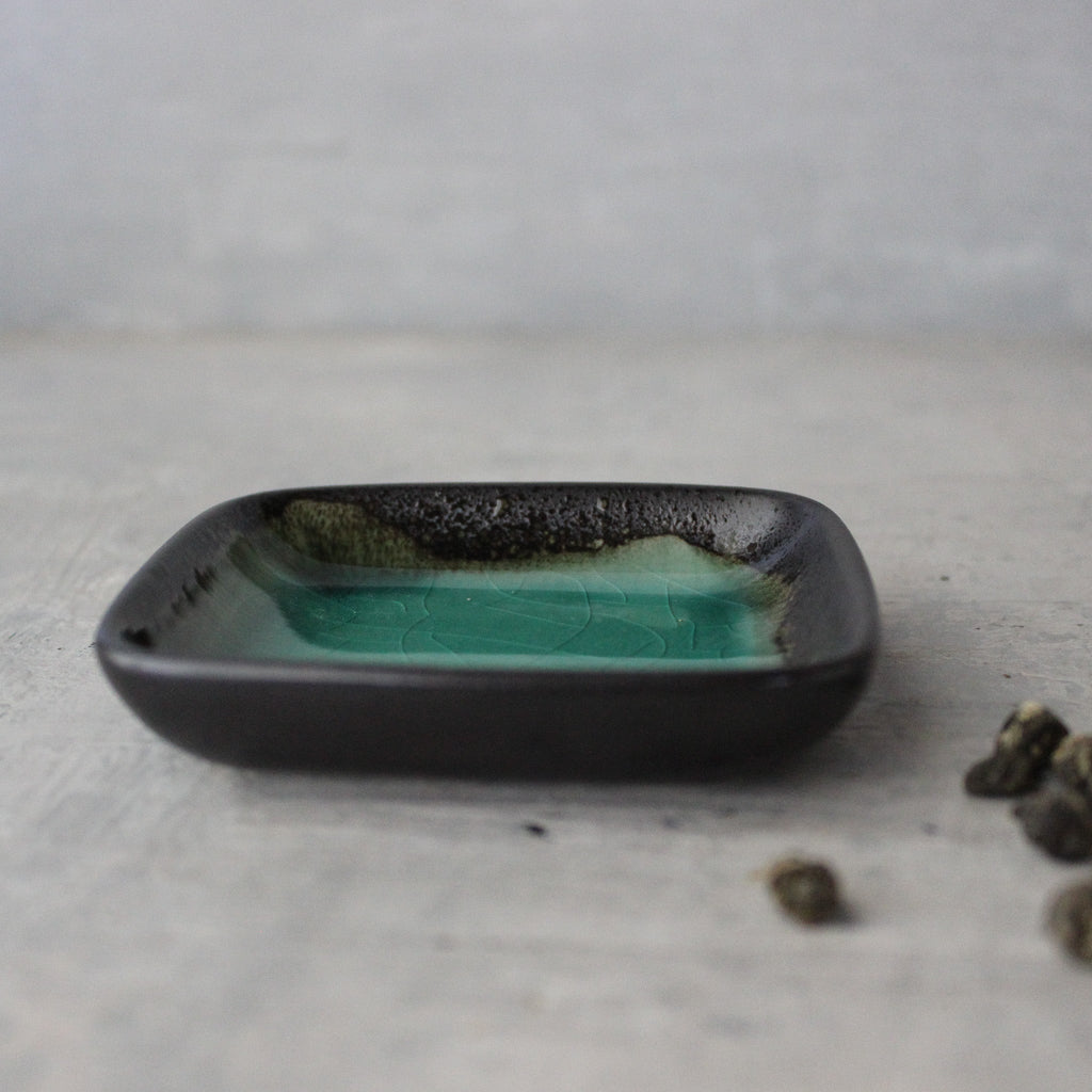 Japanese Mino ware Small Square Plate - Tribe Castlemaine