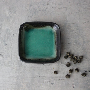 Japanese Mino ware Small Square Plate - Tribe Castlemaine