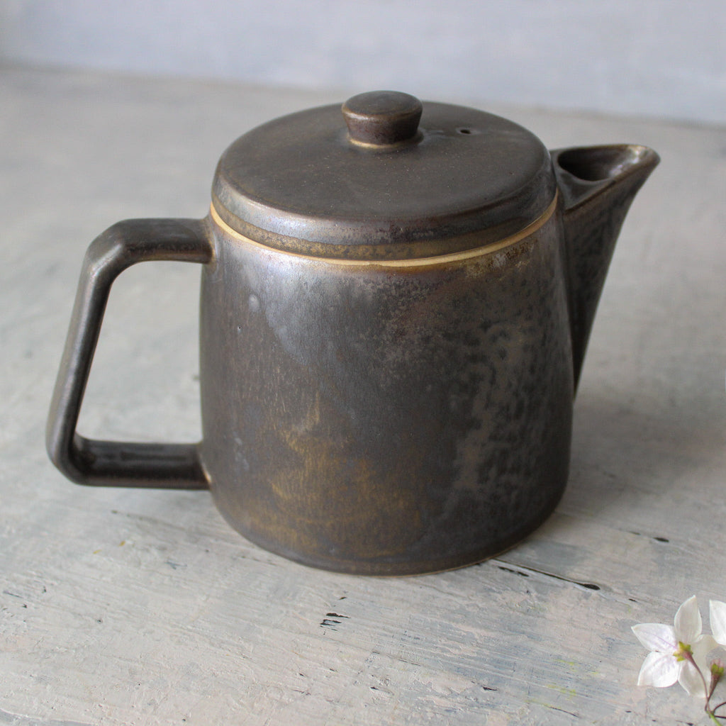 Japanese Mino ware Teapot : Brass Black - Tribe Castlemaine