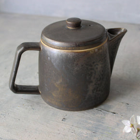 Japanese Mino ware Teapot : Brass Black - Tribe Castlemaine