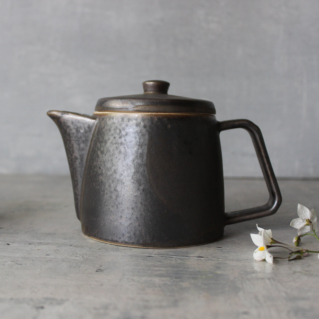 Japanese Mino ware Teapot : Brass Black - Tribe Castlemaine