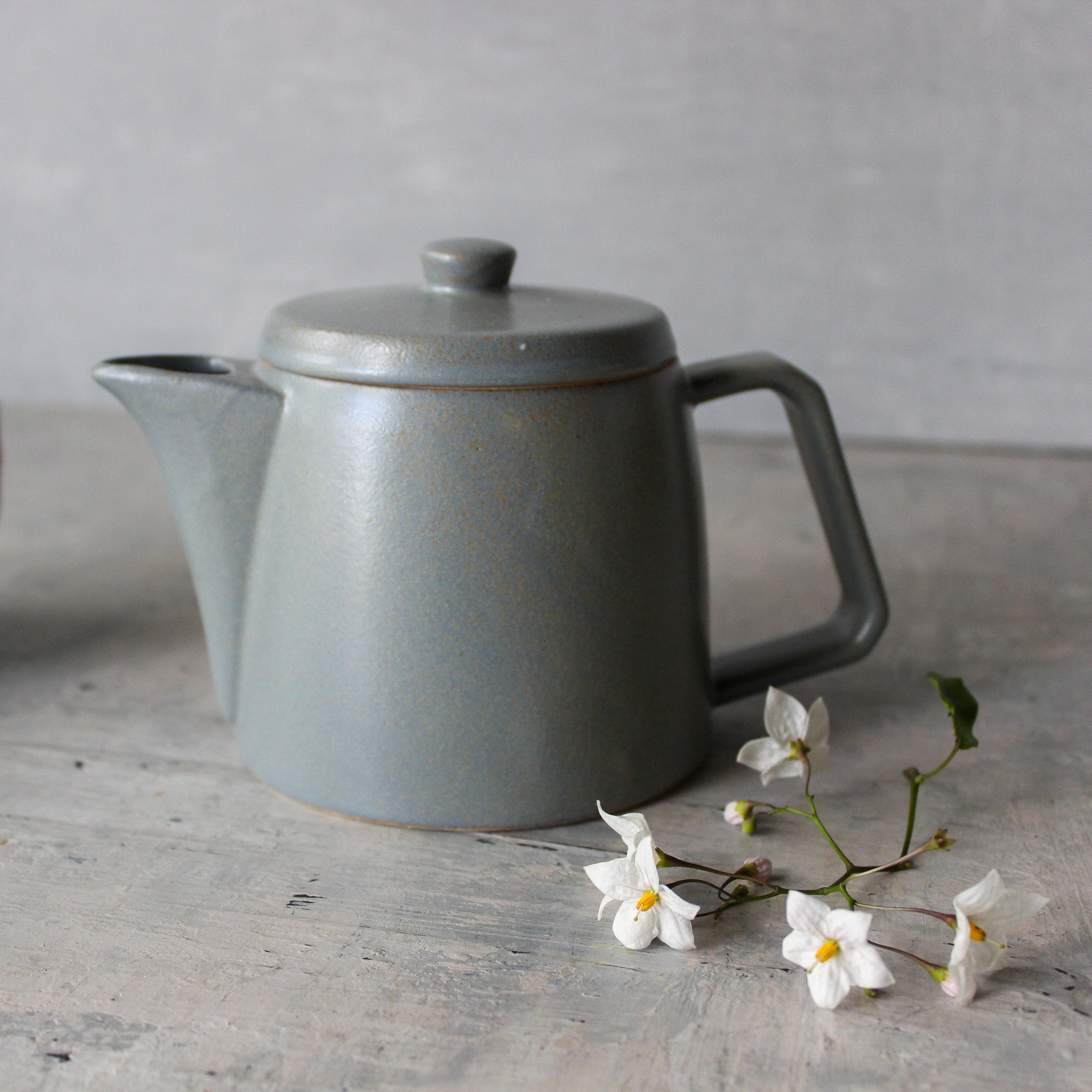 Japanese Mino ware Teapot : Grey - Tribe Castlemaine