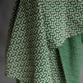 Japanese Seersucker Organic Cotton Brewing Green - Tribe Castlemaine