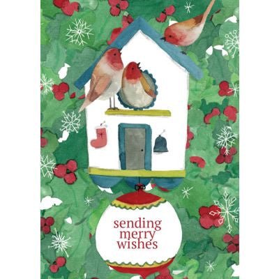 Jess Racklyeft Card Robin Birdhouse - Tribe Castlemaine