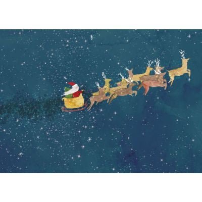 Jess Racklyeft Card Santa Sleigh - Tribe Castlemaine