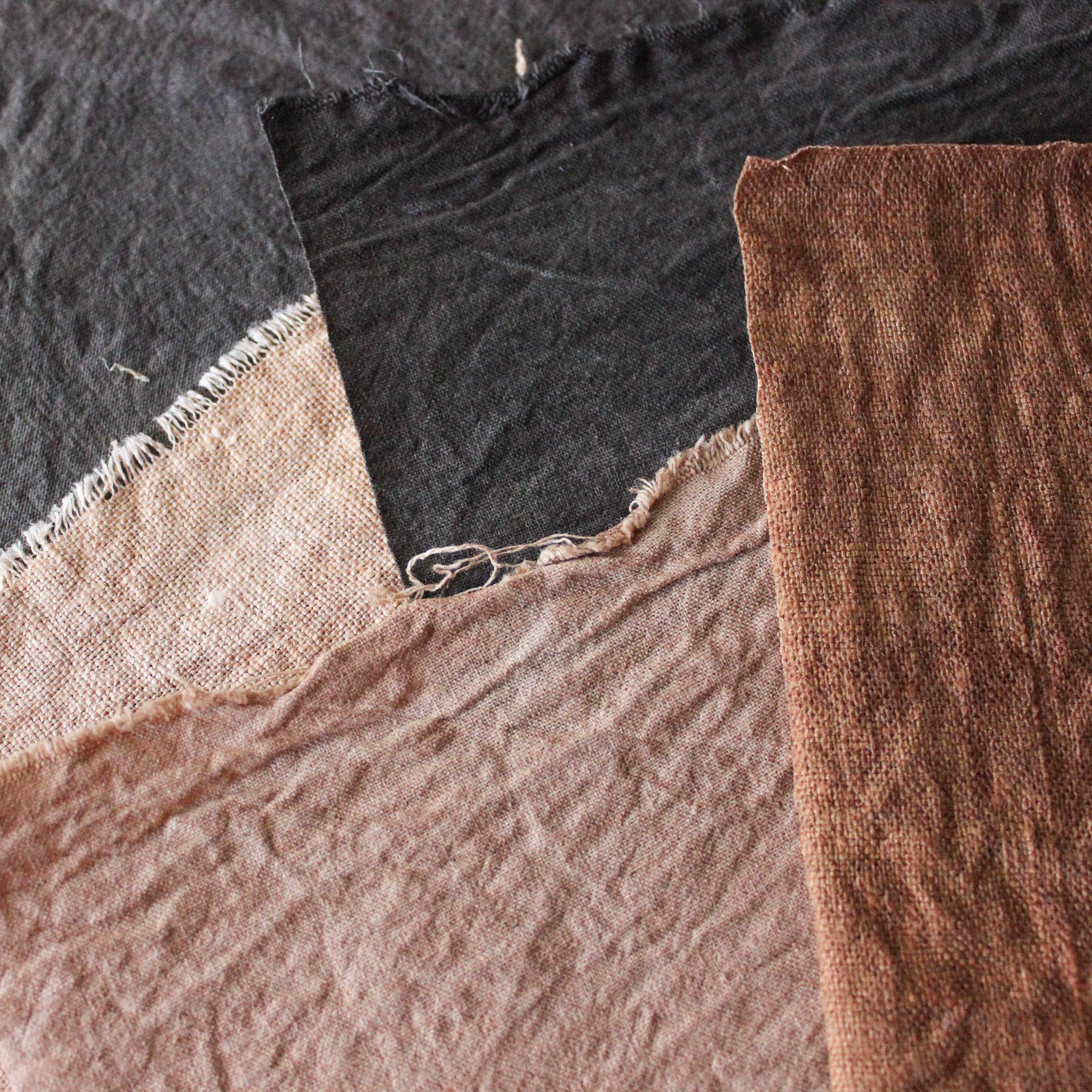 Kakishibu Dyed Linen Patches - Tribe Castlemaine