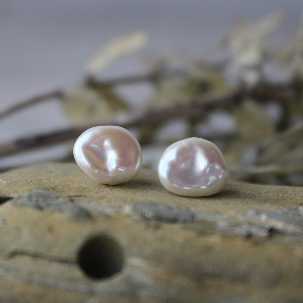 Keshi Freshwater Pearl Stud Earrings - Tribe Castlemaine