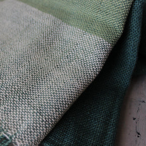 Lao Handwoven Cotton Scarf : Green - Tribe Castlemaine