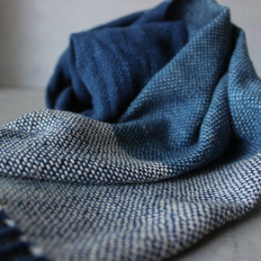 Lao Handwoven Cotton Scarf : Indigo - Tribe Castlemaine