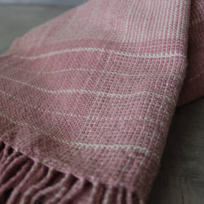 Lao Handwoven Cotton Scarf : Pink - Tribe Castlemaine