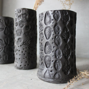 Large Black Ceramic Vases - Tribe Castlemaine