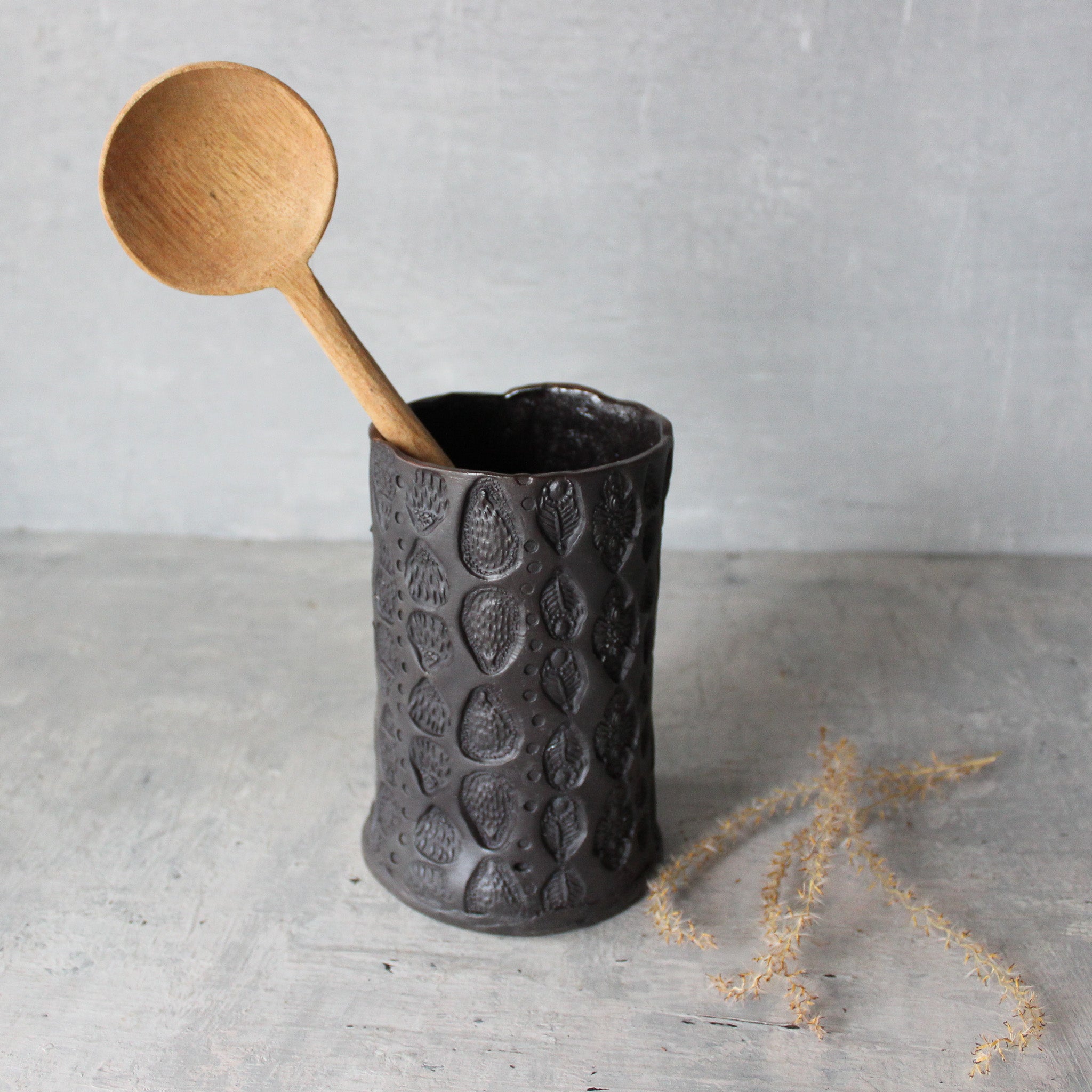 Large Black Ceramic Vases - Tribe Castlemaine
