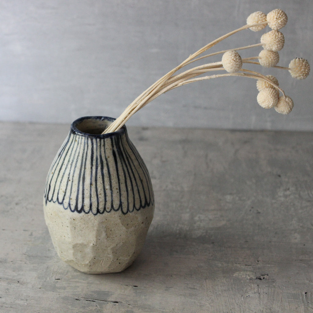 Large Blue Daisy Vase - Tribe Castlemaine