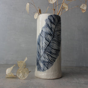 Large Ceramic Dandelion Cylinder Vases - Tribe Castlemaine