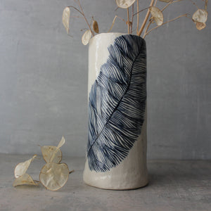 Large Ceramic Dandelion Cylinder Vases - Tribe Castlemaine