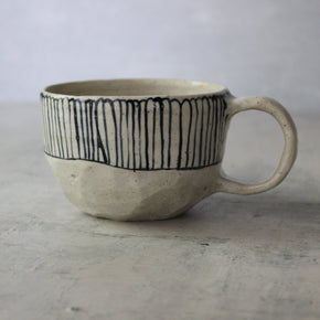 Large Ceramic Handled Mugs : Blue Daisy - Tribe Castlemaine