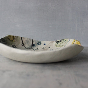 Large Stars & Cells Ceramic Bowl - Tribe Castlemaine