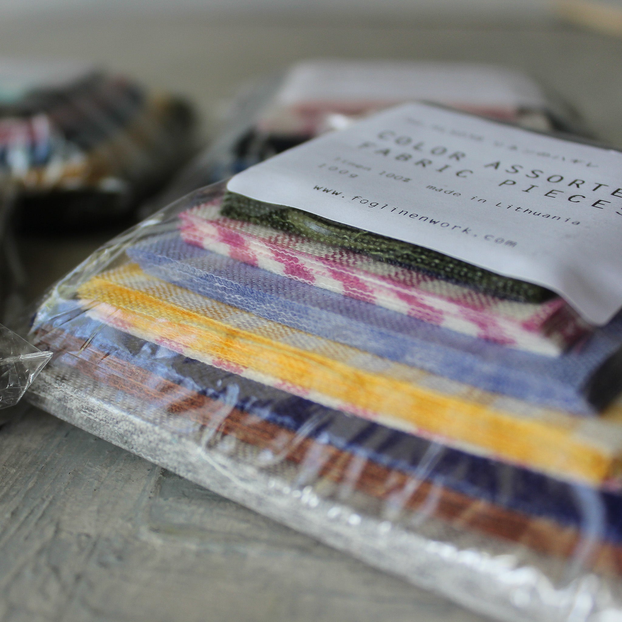 Linen Remnants : Colour Assorted Fabric Squares - Tribe Castlemaine