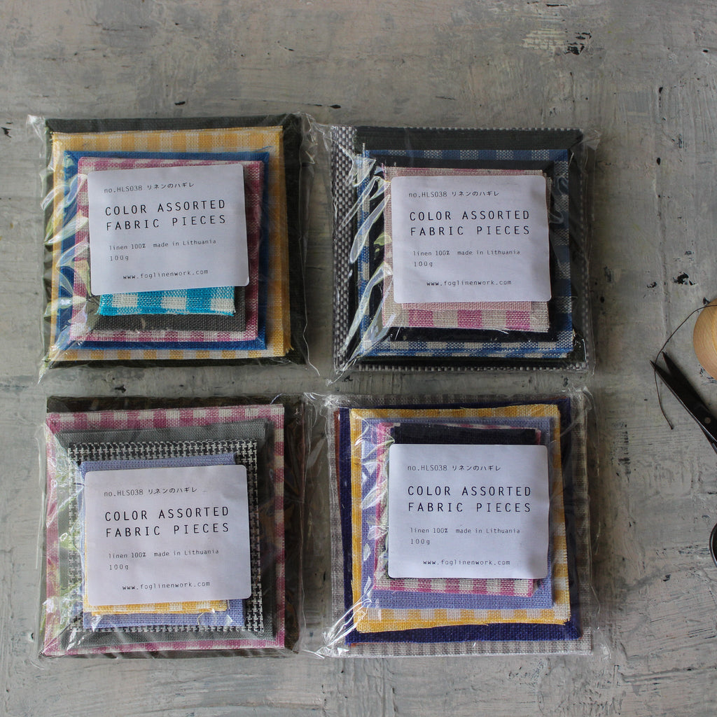 Linen Remnants : Colour Assorted Fabric Squares - Tribe Castlemaine