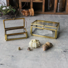 Little Brass Glass Boxes - Tribe Castlemaine