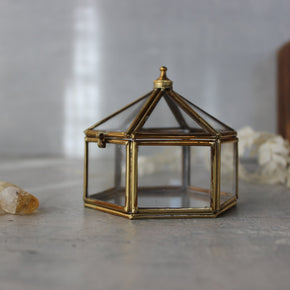 Little Brass Hexagonal Box - Tribe Castlemaine