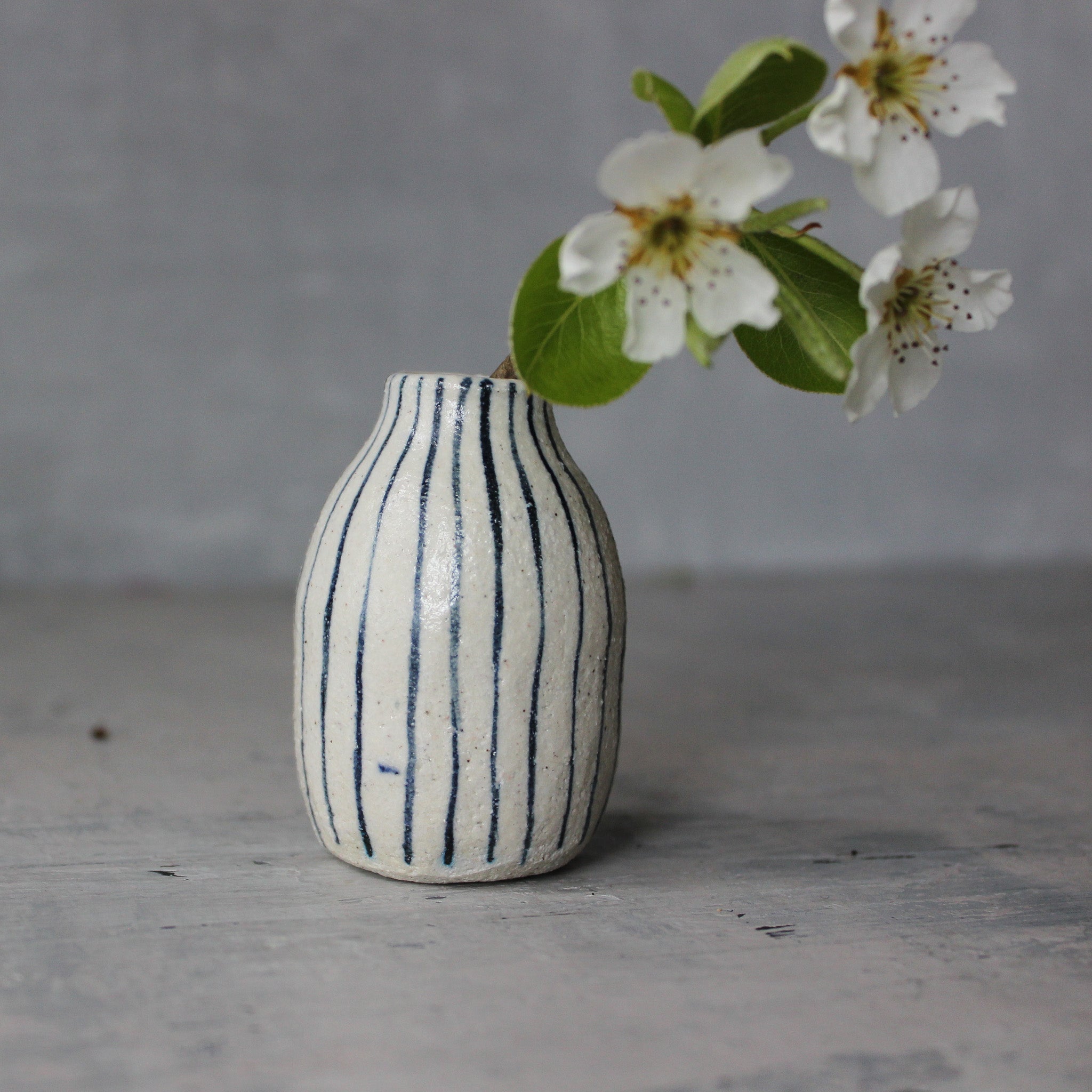 Little Bud Vase : Blue Lines - Tribe Castlemaine