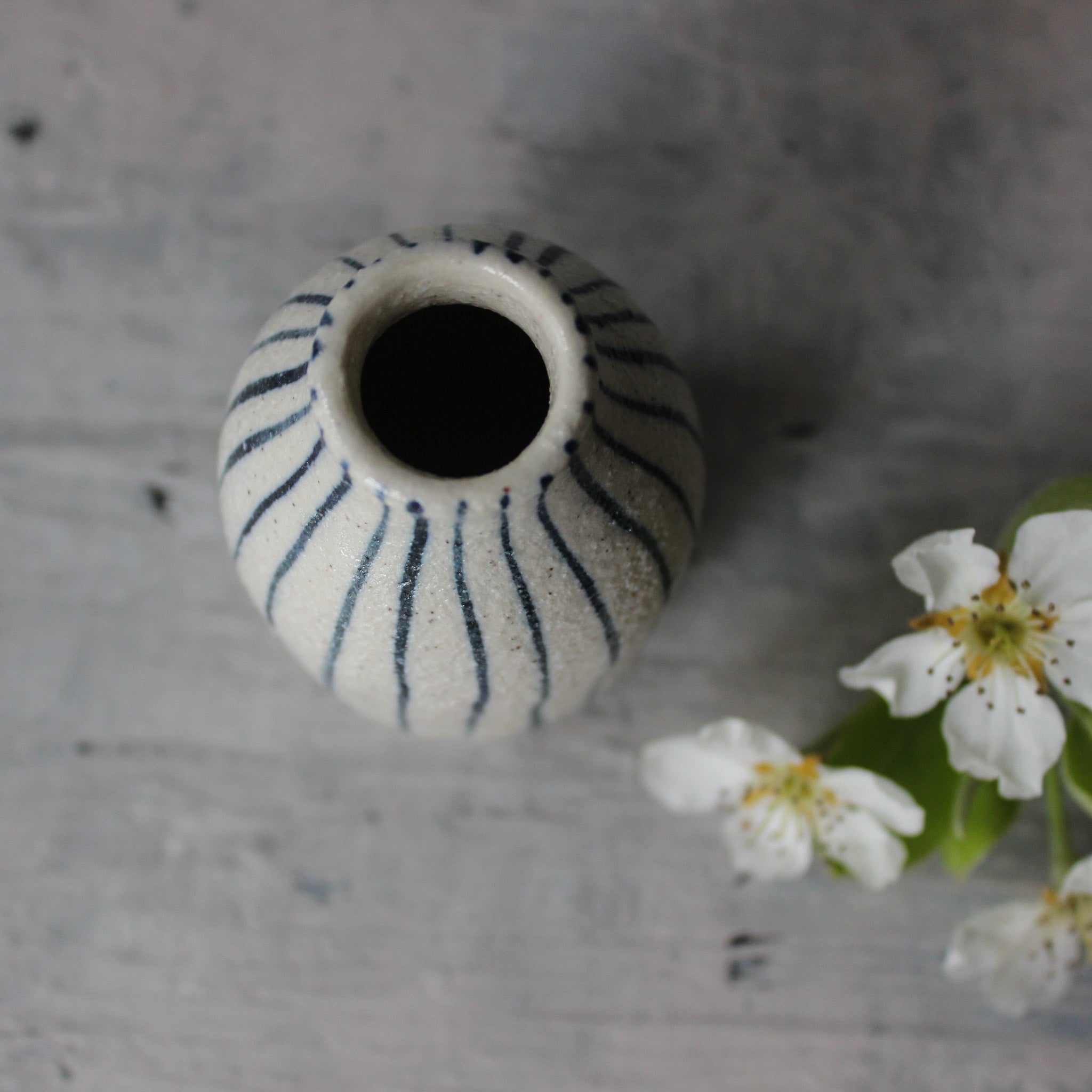 Little Bud Vase : Blue Lines - Tribe Castlemaine