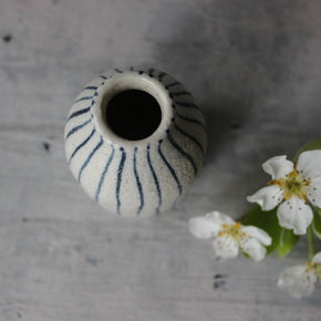 Little Bud Vase : Blue Lines - Tribe Castlemaine