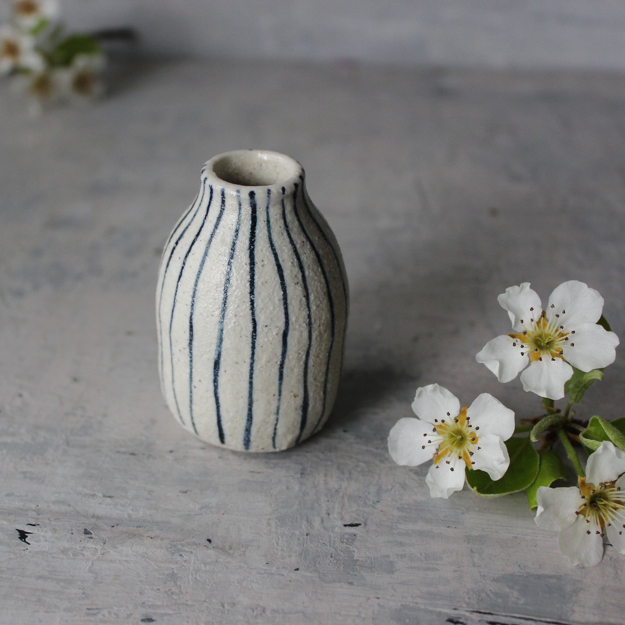 Little Bud Vase : Blue Lines - Tribe Castlemaine