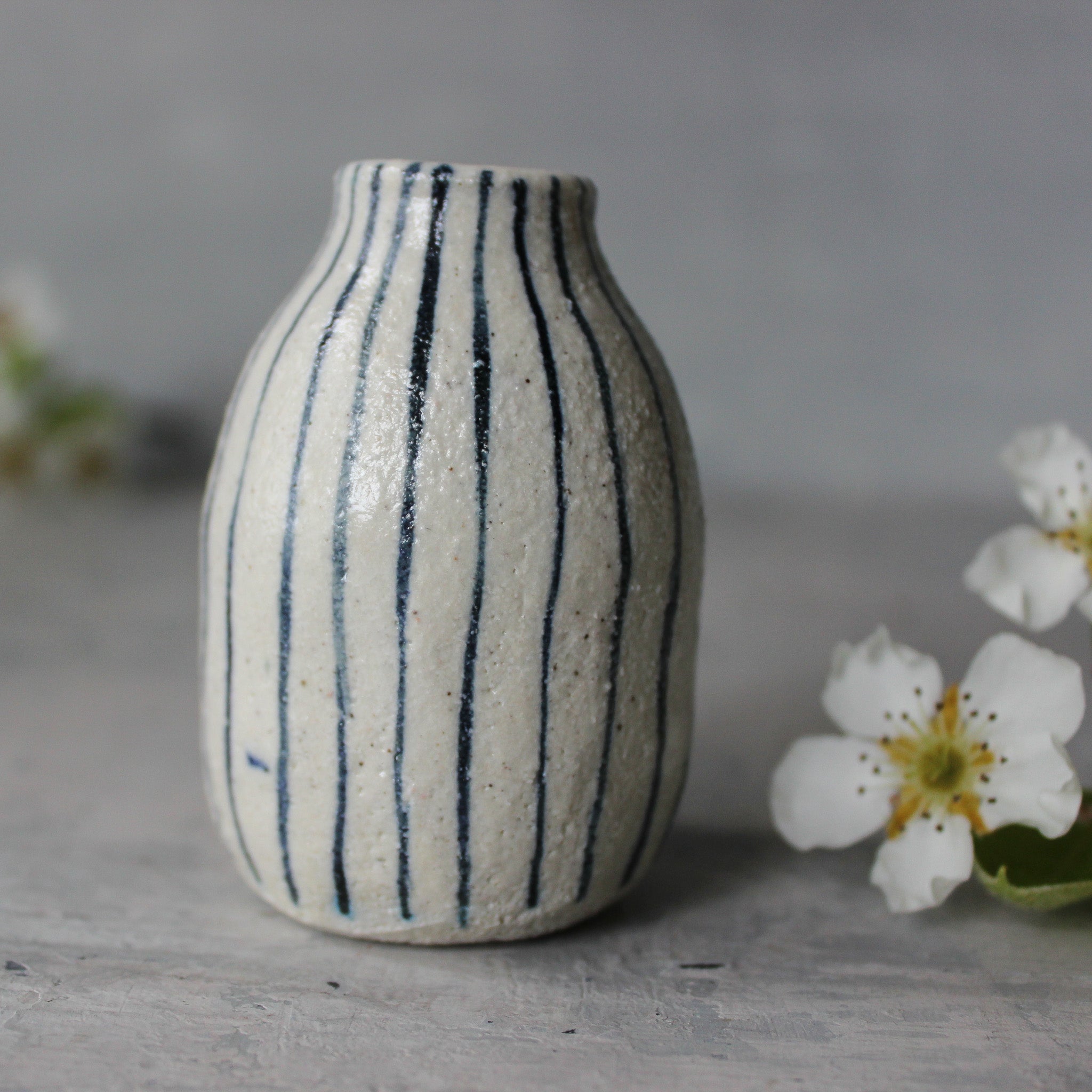 Little Bud Vase : Blue Lines - Tribe Castlemaine