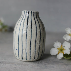 Little Bud Vase : Blue Lines - Tribe Castlemaine