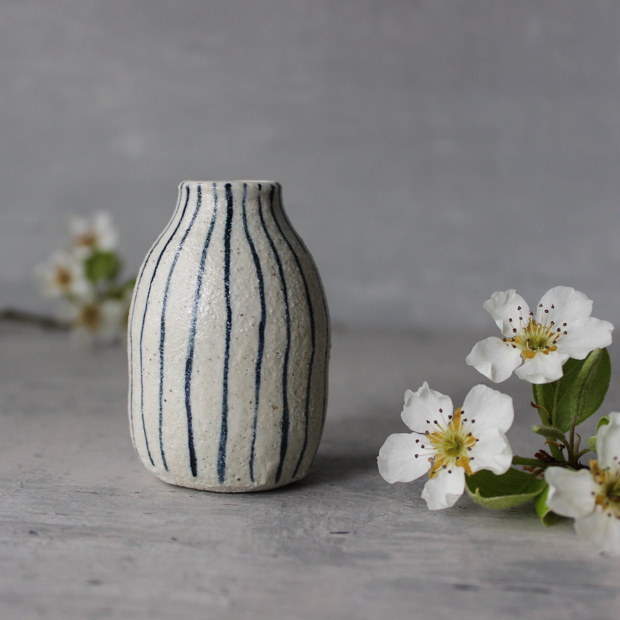 Little Bud Vase : Blue Lines - Tribe Castlemaine