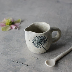 Little Ceramic Jug Dandelion Silver - Tribe Castlemaine
