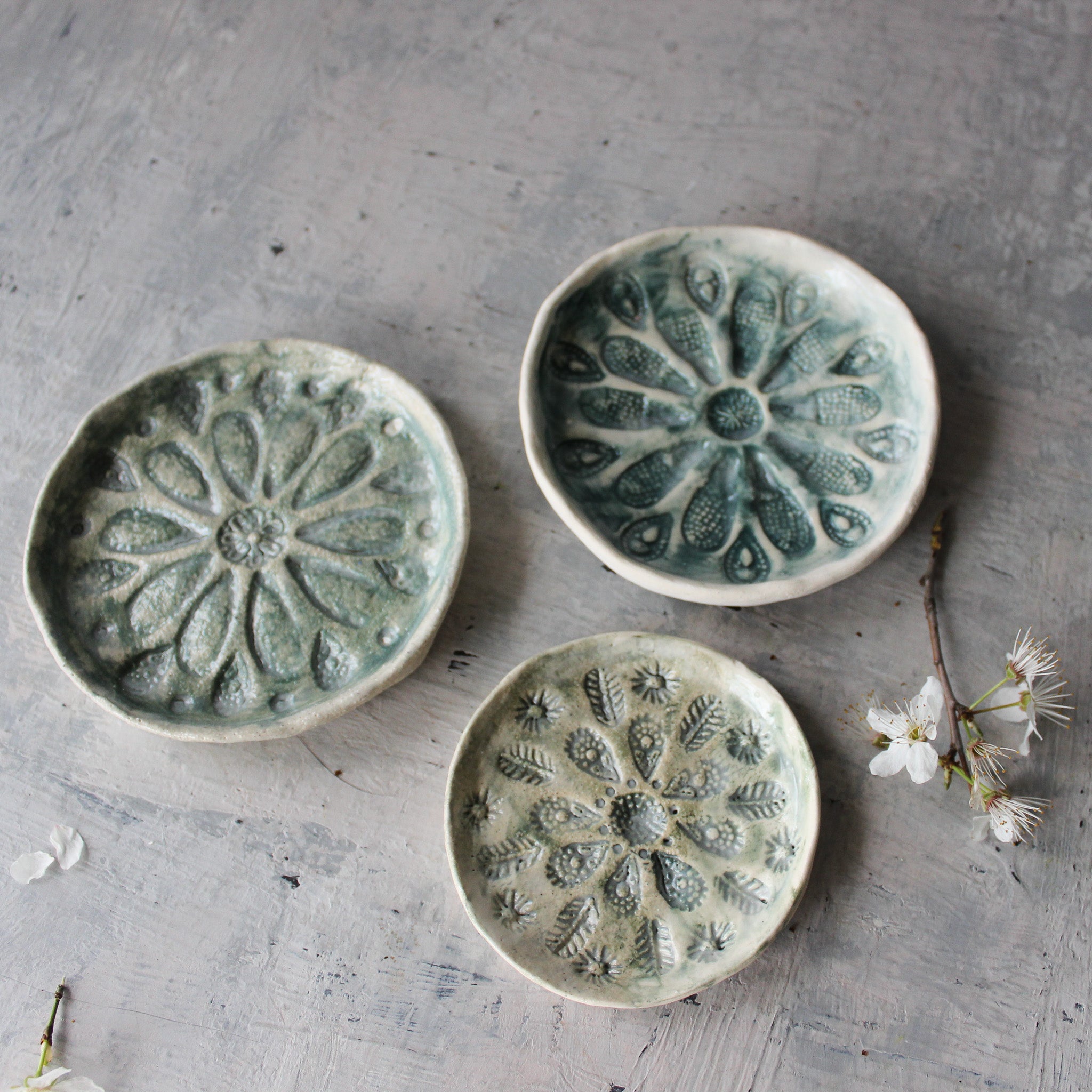 Little Ceramic Trays Green - Tribe Castlemaine