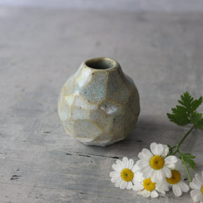 Little Faceted Green Vases - Tribe Castlemaine