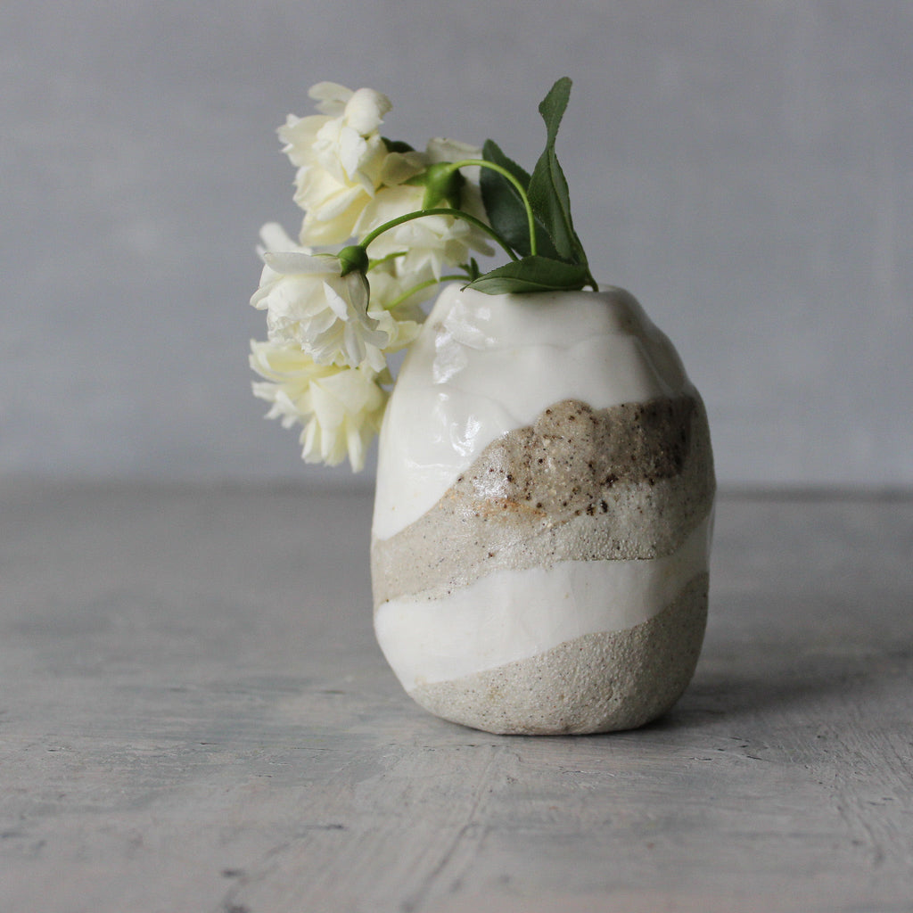 Little Marbled Ceramic Vases - Tribe Castlemaine