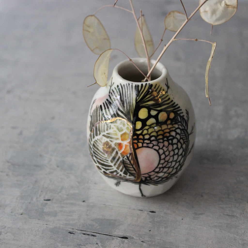Little Painted Detail Vase 4 - Tribe Castlemaine