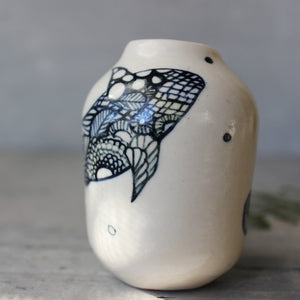 Little Painted Detail Vase Shark - Tribe Castlemaine