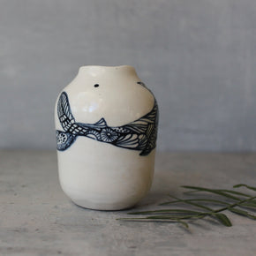 Little Painted Detail Vase Shark - Tribe Castlemaine