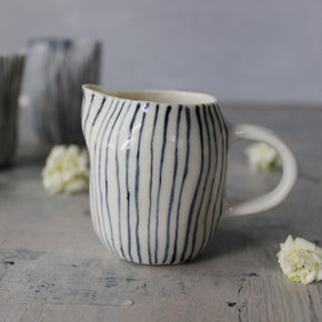 Little Porcelain Jugs Blue Lines - Tribe Castlemaine