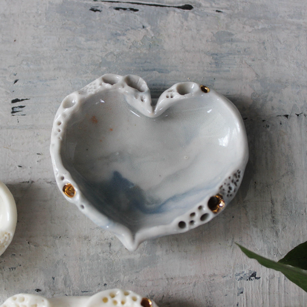 Little Rock Coral Heart Dishes - Tribe Castlemaine