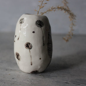 Little Sepia Painted Detail Vase 2 - Tribe Castlemaine