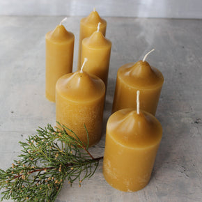 Local Beeswax Pillar Candles - Tribe Castlemaine