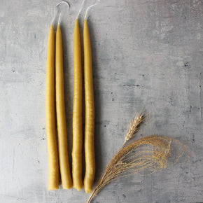 Local Beeswax Taper Candles - Tribe Castlemaine